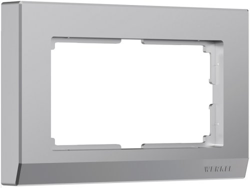 Рамка универсальная Werkel Stark для 1-м. 2 мод. розетки серебро картинка